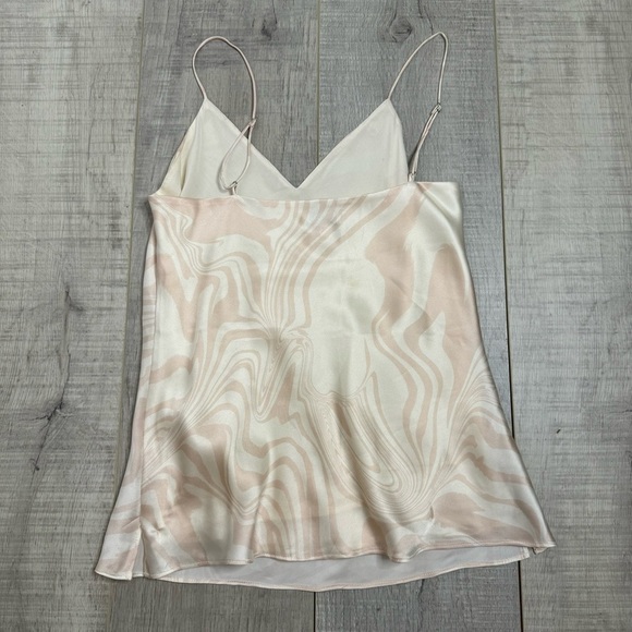 CAMI NYC Silk Raine Cami in Cream Swirl Sleeveless Top $175 - Picture 4 of 4